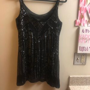 Parker Black Beaded Dress